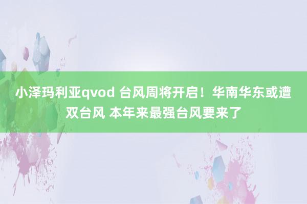 小泽玛利亚qvod 台风周将开启！华南华东或遭双台风 本年来最强台风要来了