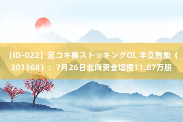 【ID-022】足コキ黒ストッキングOL 丰立智能（301368）：7月26日北向资金增捏11.87万股