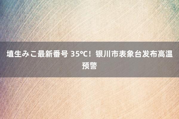 埴生みこ最新番号 35℃！银川市表象台发布高温预警