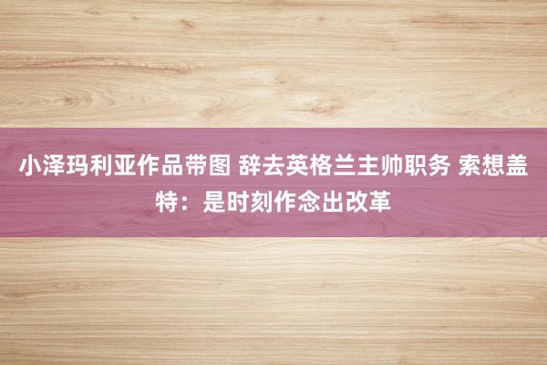 小泽玛利亚作品带图 辞去英格兰主帅职务 索想盖特：是时刻作念出改革