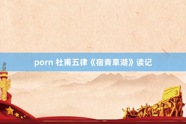 porn 杜甫五律《宿青草湖》读记