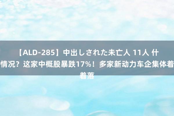 【ALD-285】中出しされた未亡人 11人 什么情况？这家中概股暴跌17%！多家新动力车企集体着落