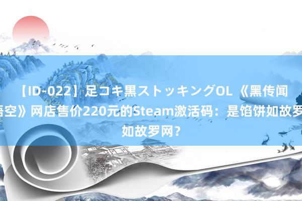 【ID-022】足コキ黒ストッキングOL 《黑传闻：悟空》网店售价220元的Steam激活码：是馅饼如故罗网？