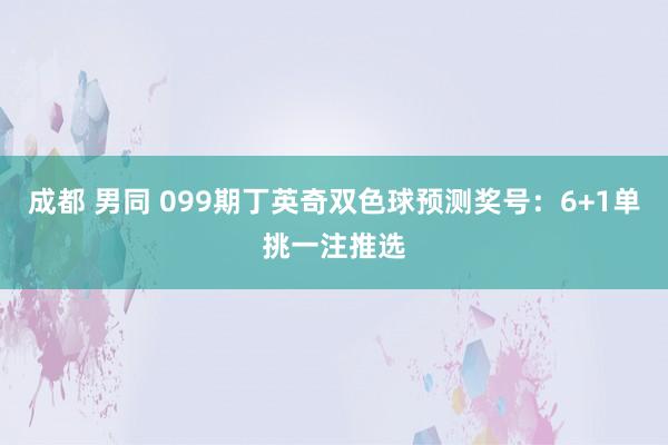 成都 男同 099期丁英奇双色球预测奖号：6+1单挑一注推选